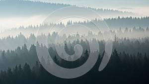 Silhouette of the trees creates a gradient from dark foreground