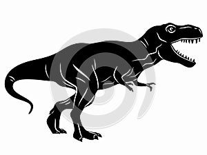 silhouette of a tyrannosaurus. vector drawing
