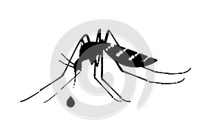 silhouette vector image image mosquito Aedes aegypti, dengue, chikungunya, zika virus proliferation epidemic health