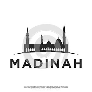 Silhouette vector logo of the city of madina