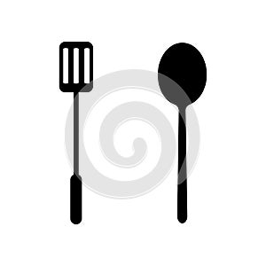 Silhouette vector of spatulas and spoons photo