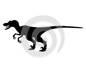 Silhouette Velyciraptor dinosaur jurassic prehistoric animal photo