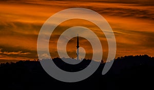 Silhouette View of Mosque in Samsun