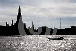 Silhouette Wat Arun Buddhist religious places