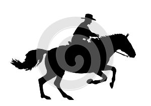 Cowboy horse silhouette ~