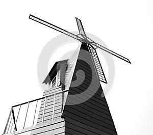 Silhouette windmill