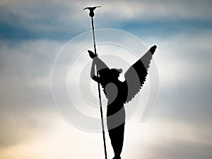 Silhouette of a Winged Woman