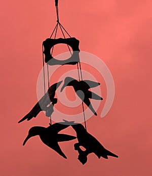 Silhouetted Birds - Wind Chimes