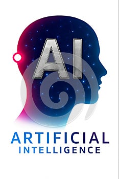 AI Letters Representing Artificial Intelligence Concept