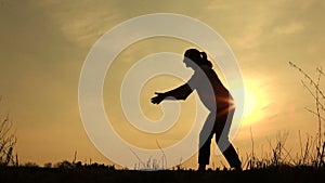 Silhouetted swing, hugs and love