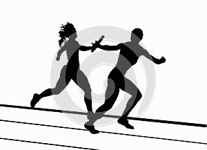 Silhouettes - 4x400 Relay photo