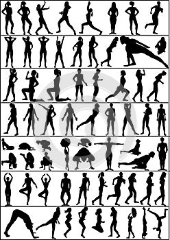 Silhouettes - active woman