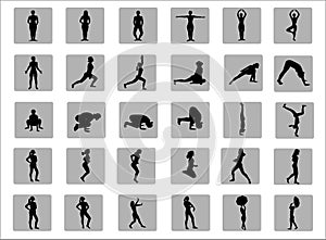 Silhouettes - active woman