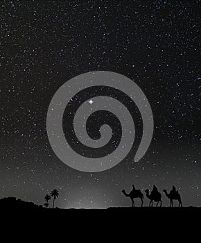 The Three Wise Men and the Christmas star