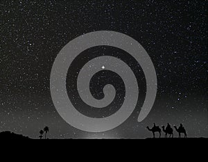 The Three Wise Men and the Christmas star photo