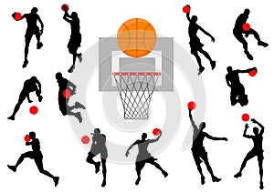 Silhouettes basketball