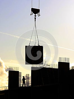 Silhouettes of building designs