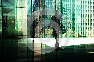 Silhouettes in the business district