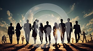 Silhouettes business Group people success