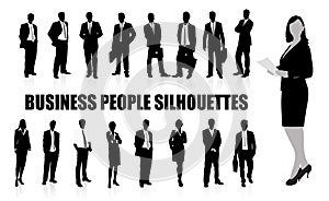 Silhouettes of businessmen