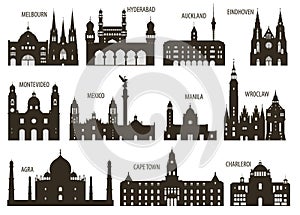 Silhouettes of cities