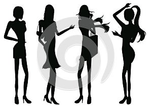 Silhouettes girls