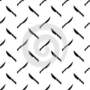 Silhouettes Knives Seamless Pattern