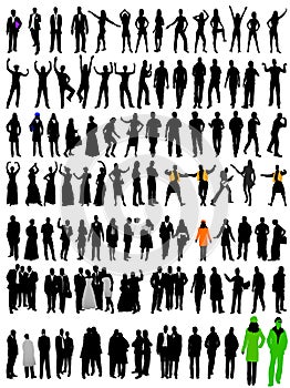 Silhouettes of people