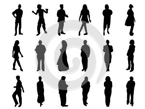 Silhouettes of people