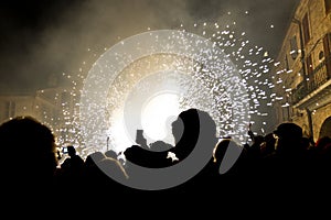 Silhouettes of people at the Cavallo di fuoco