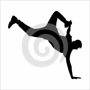 silhouettes of people in free style, on a white background