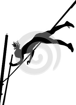 Silhouettes - Pole Vaulting photo