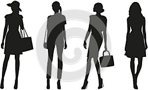 Silhouettes of women