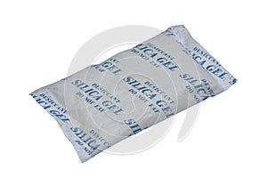 Silica gel in a porous packet