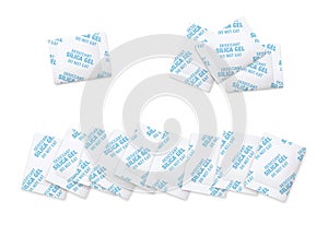 Silica Gel Sachets Desiccant White Packets photo