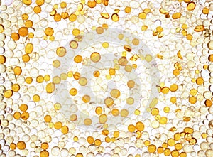 Silica gel transparent white and yellow close-up background