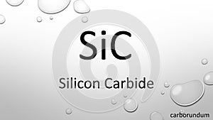 Silicon carbide formula on waterdrop background