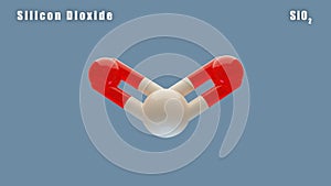 Silicon Dioxide Of Sio2 3D Conformer Animated Render. Food Additive E551