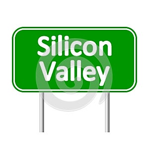 Silicon Valley green road sign