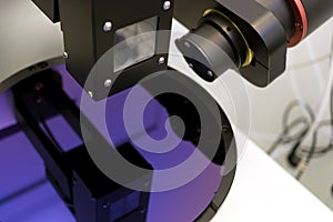 Silicon wafer of purple color measure thickness of film on ellipsometer