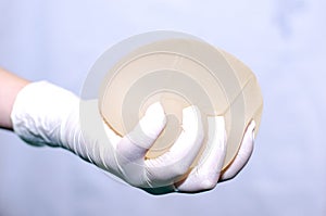 Silicone breast implant