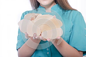 Silicone breast implant