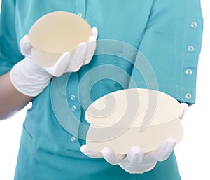 Silicone breast implant