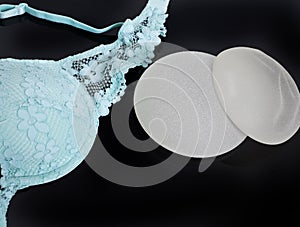 Silicone breast implants and bra