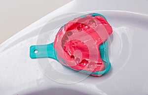 Silicone dental imprint