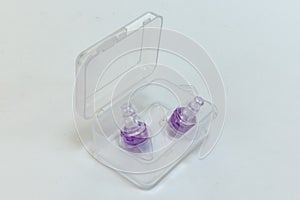 Silicone ear plugs for human ears