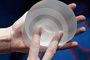 Silicone female breast implant is the main object of plastic surgery in human hands. Demonstration of the qualities of a