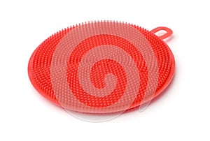 Silicone red dish washing brush