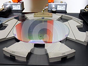 Silicone wafer in a tray photo