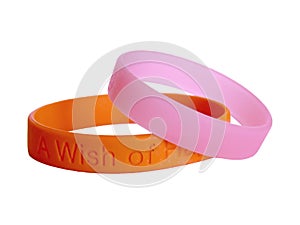 Silicone wristbands together